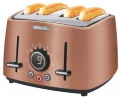 Stainless Steel 4-Slice 1600W Toaster with Digital Button & Rack