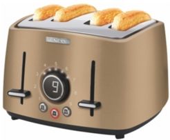 Stainless Steel 4-Slice 1600W Toaster with Digital Button & Rack