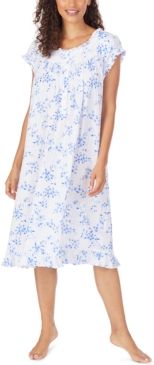 Floral-Print Pointelle Waltz Nightgown
