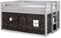 Jasper Twin Junior Loft Bed, Frame and Bottom Playhouse Tent