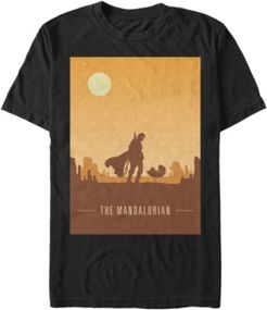 Star Wars The Mandalorian Sunset Poster Short Sleeve Men's T-shirt