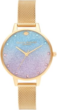 Under The Sea Gold-Tone Stainless Steel Mesh Bracelet Watch 34mm