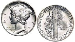 Silver Mercury Dime Coin Cuff Links