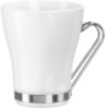 Oslo Cappuccino 7.5 oz. Opal glass with Stainless Steel Handle Set of 4