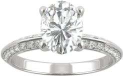 Moissanite Oval Engagement Ring (2-3/8 ct. t.w. Dew) in 14k White Gold