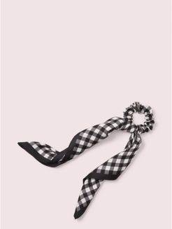 Garden Gingham Silk Convertible Hair tie & Bandana