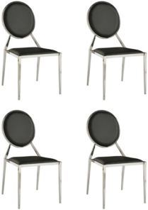 Lisa Round-Back Side Chair, Set of 4