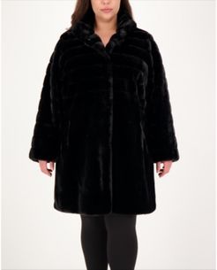 Plus Size Faux-Fur Coat