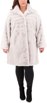 Plus Size Faux-Fur Coat