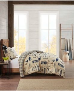 Flannel Twin Comforter Lake Mini Set