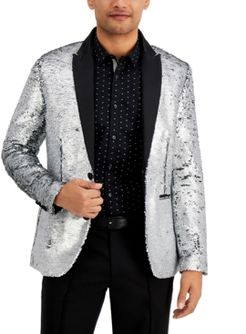 Inc Men's Slim-Fit Sequin Blazer, Created for Macy's