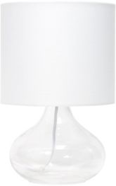 Glass Raindrop Table Lamp with Fabric Shade