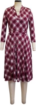 Plaid V-Neck Dress, Created for Macy's