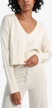 Essential Knit V-Neck Crop Sweater