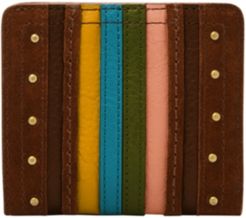 Logan Small Striped Bifold Leather Wallet