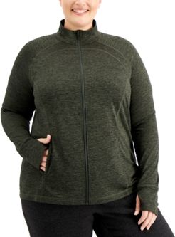 Plus Size Rapidry Performance Zip Jacket, Created for Macy's