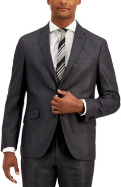 Techni-Cole Charcoal Suit Separate Slim-Fit Jacket
