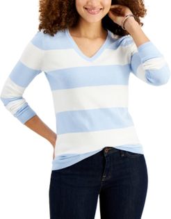 Cotton Rugby-Stripe Sweater