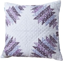 Cathedral Window Quilted Square Decorative Pillow, 18" L x 18" W