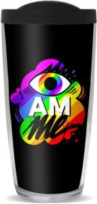 "Eye Am Me" Pride 16-Oz. Travel Tumbler with Lid