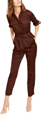 Inc Button-Front Jumpsuit, Created for Macy's