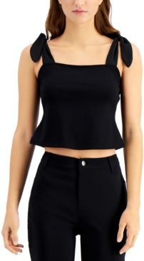 Square-Neck Tie-Strap Top, Created for Macy's