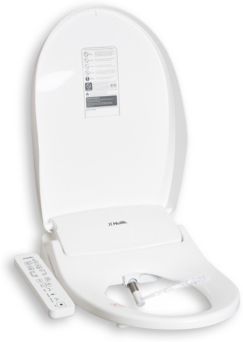 Electric Bidet Seat for Elongated Toilet with Unlimited Heated Water, Heated Seat, Warm Air Dryer, Touch Control Panel