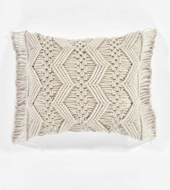 Studio Chevron Macrame Decorative Single Pillow Cover, 13" x 20"+ 3"