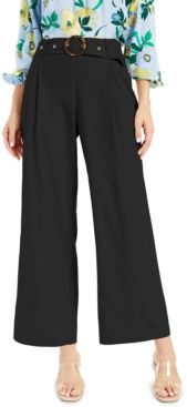 Inc Plus Size Belted Wide-Leg Pants, Created for Macy's