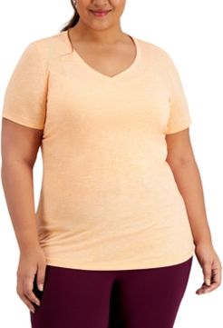 Plus Size Rapidry V-Neck Performance T-Shirt, Created for Macy's
