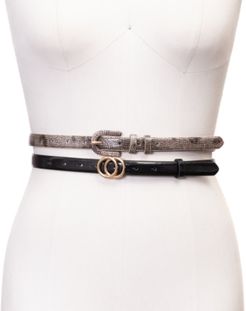 Inc 2-Pk. Skinny Belts, Created for Macy's