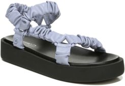 Harlene Ruched-Strap Sporty Sandals Women's Shoes