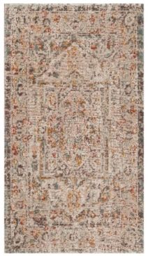 Faded Turkish Medallion Accent Rug, 48" x 24" Bedding