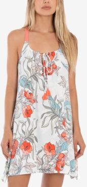 Tropical-Print Chemise Nightgown