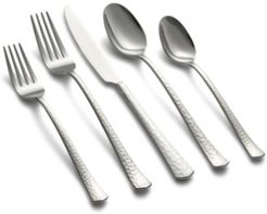 Raegan Hammered Mirror 20-Piece Flatware Set, Service for 4