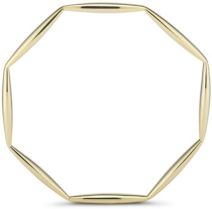 Octagon Geo Bangle in Fine Yellow Gold Plate