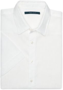 Linen Short-Sleeve Button-Front Shirt