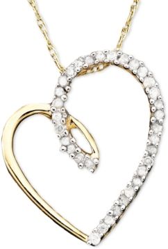 Diamond Heart Pendant Necklace in 14k Gold (1/10 ct. t.w.)