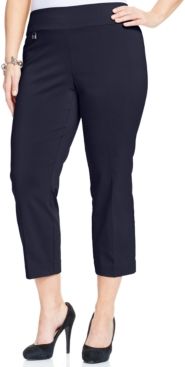 Plus Size Tummy-Control Capri Pants, Created for Macy's