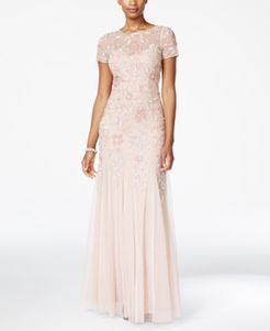 Floral-Beaded Gown