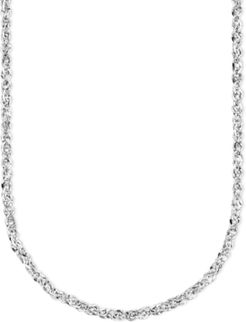 14k White Gold Perfectina Chain Necklace (1-1/8mm)