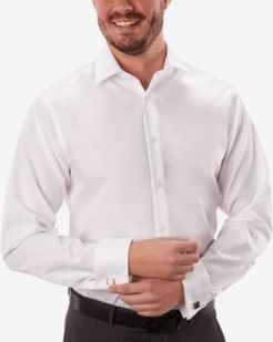 Steel Men's Classic-Fit Non-Iron Performance French Cuff Dress Shirt