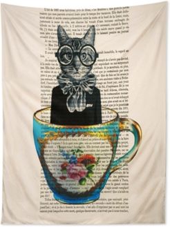 Coco De Paris Cat In A Cup Tapestry