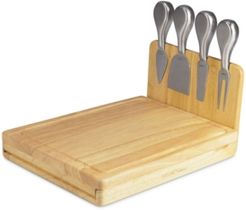 Toscana by Picnic Time Asiago Rubberwood Cheese Board & Tools Set