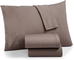 Lacoste Solid Cotton Percale Pair of King Pillowcases Bedding