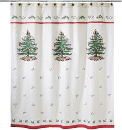 Christmas Tree Shower Curtain Bedding