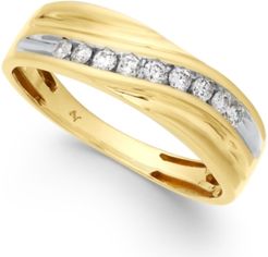 Diamond Swirl Band (1/4 ct. t.w.) in 10k Gold