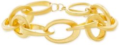 Gold-Tone Interlocking Link Bracelet