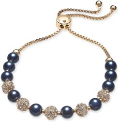 Pave & Imitation Pearl Slider Bracelet, Created for Macy's