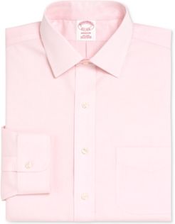 Madison Classic/Regular Fit Non-Iron Solid Pinpoint Solid Dress Shirt